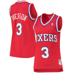 Allen Iverson Philadelphia 76ers Women's 2002/03 Hardwood Classics Swingman Jersey Red - Mitchell & Ness outlet