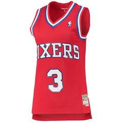 Allen Iverson Philadelphia 76ers Women's 2002/03 Hardwood Classics Swingman Jersey Red - Mitchell & Ness outlet