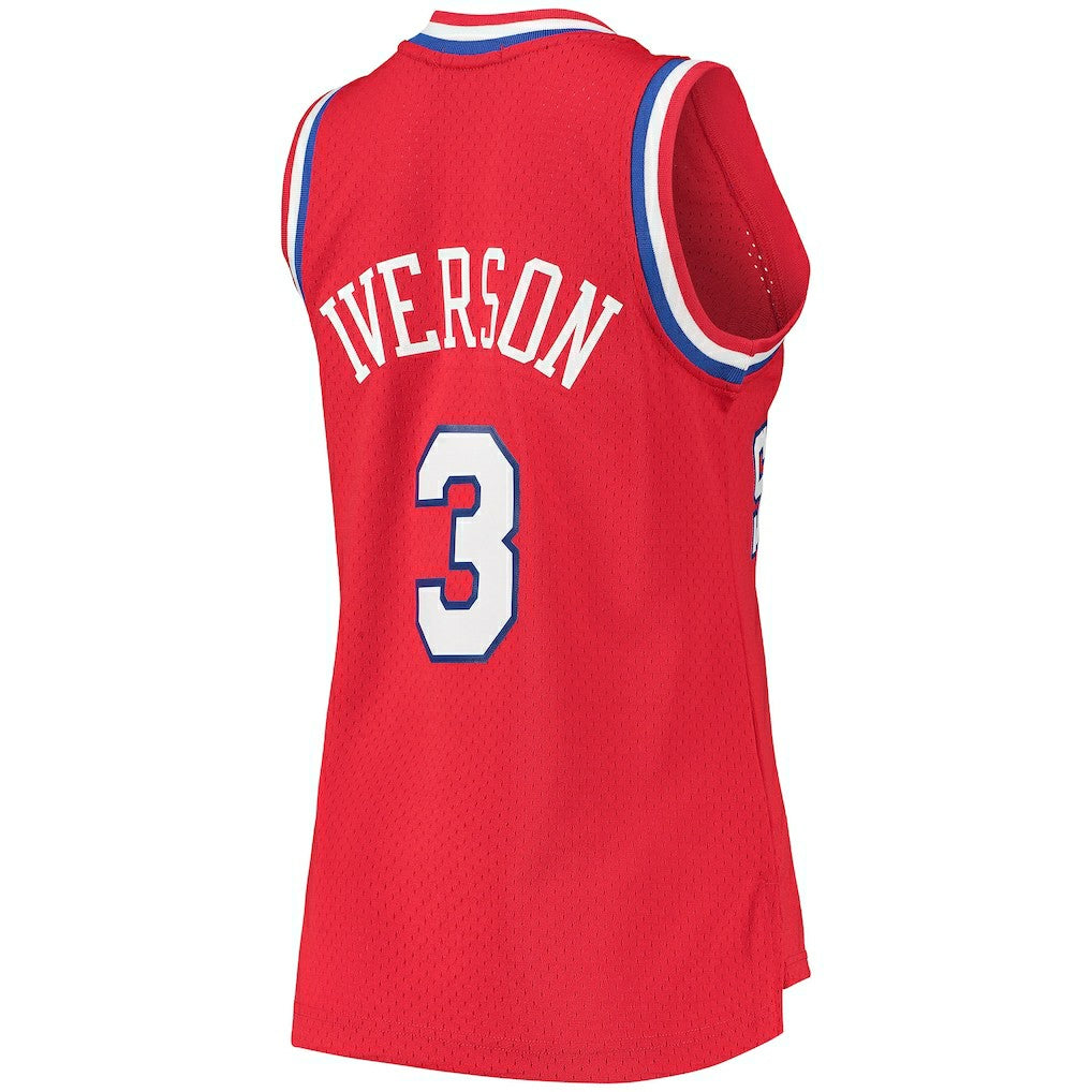 Allen Iverson Philadelphia 76ers Women's 2002/03 Hardwood Classics Swingman Jersey Red - Mitchell & Ness outlet