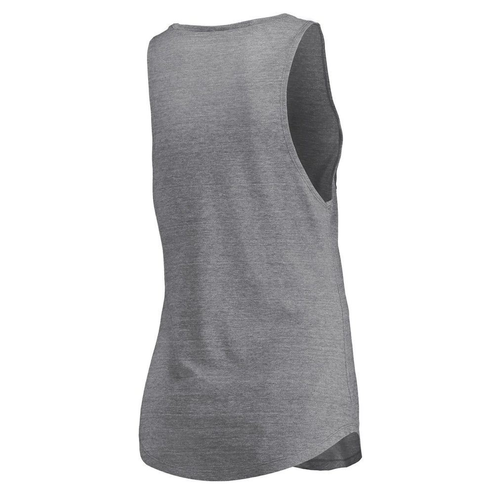 Los Angeles Lakers Women's Quality Time Open Scoop Neck Tri-Blend Tank Top Heathered Gray - Fanatics