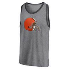 Cleveland Browns Famous Tri-Blend Tank Top - Heathered Gray/Heathered Charcoal Tops