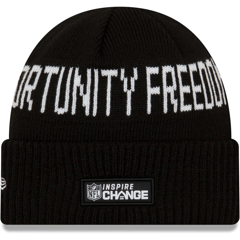Cleveland Browns New Era Team Social Justice Cuffed Knit Hat - Black Hats
