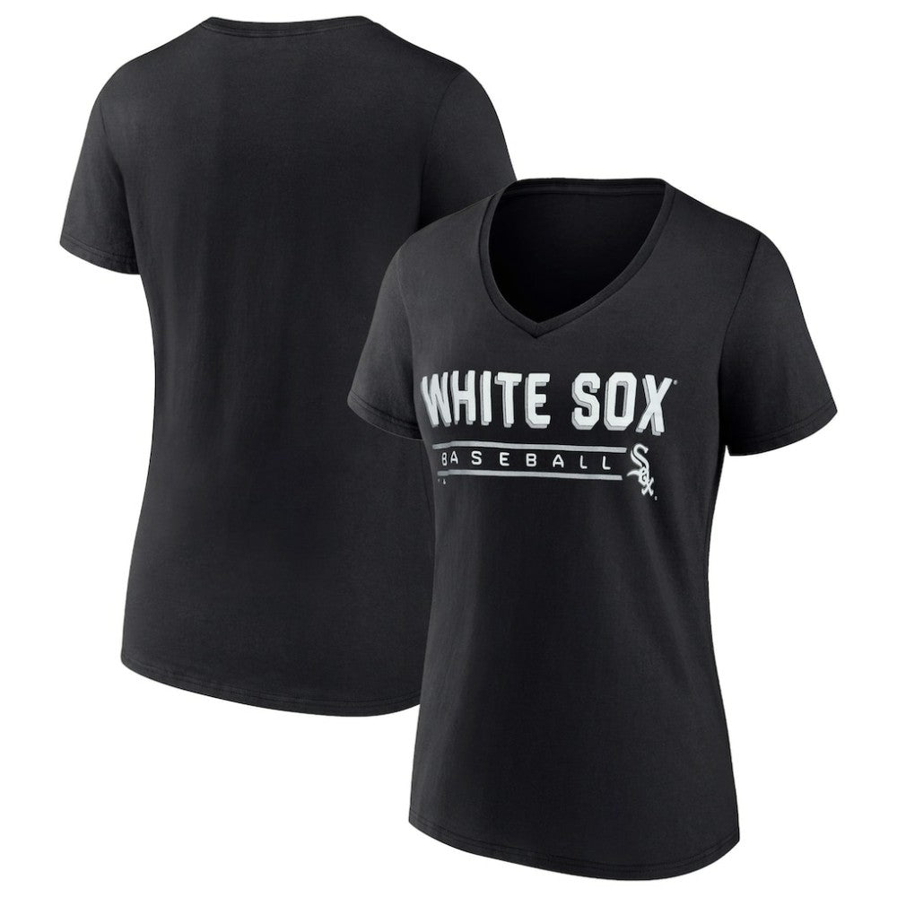 Chicago White Sox Fanatics Women's One & Only V-Neck T-Shirt - Black T-shirts