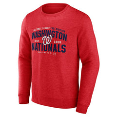 Washington Nationals Fanatics Classic Move Pullover Sweatshirt - Heathered Red Pullover