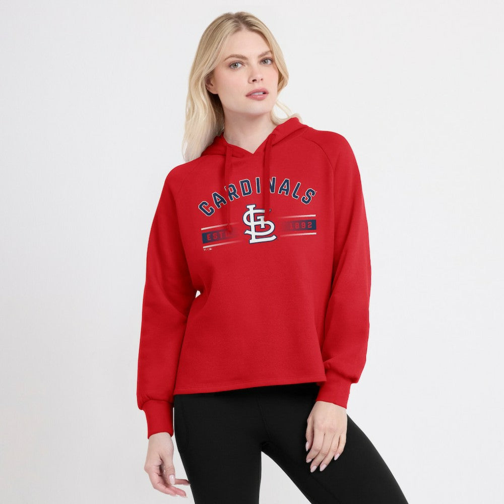 St. Louis Cardinals Fanatics Women's Perfect Play Raglan Pullover Hoodie - Red Hoodies