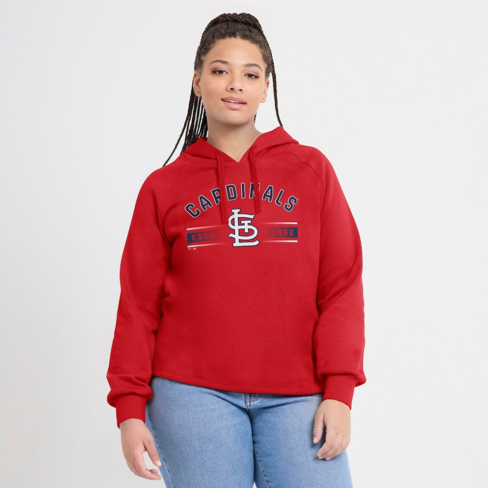 St. Louis Cardinals Fanatics Women's Perfect Play Raglan Pullover Hoodie - Red Hoodies