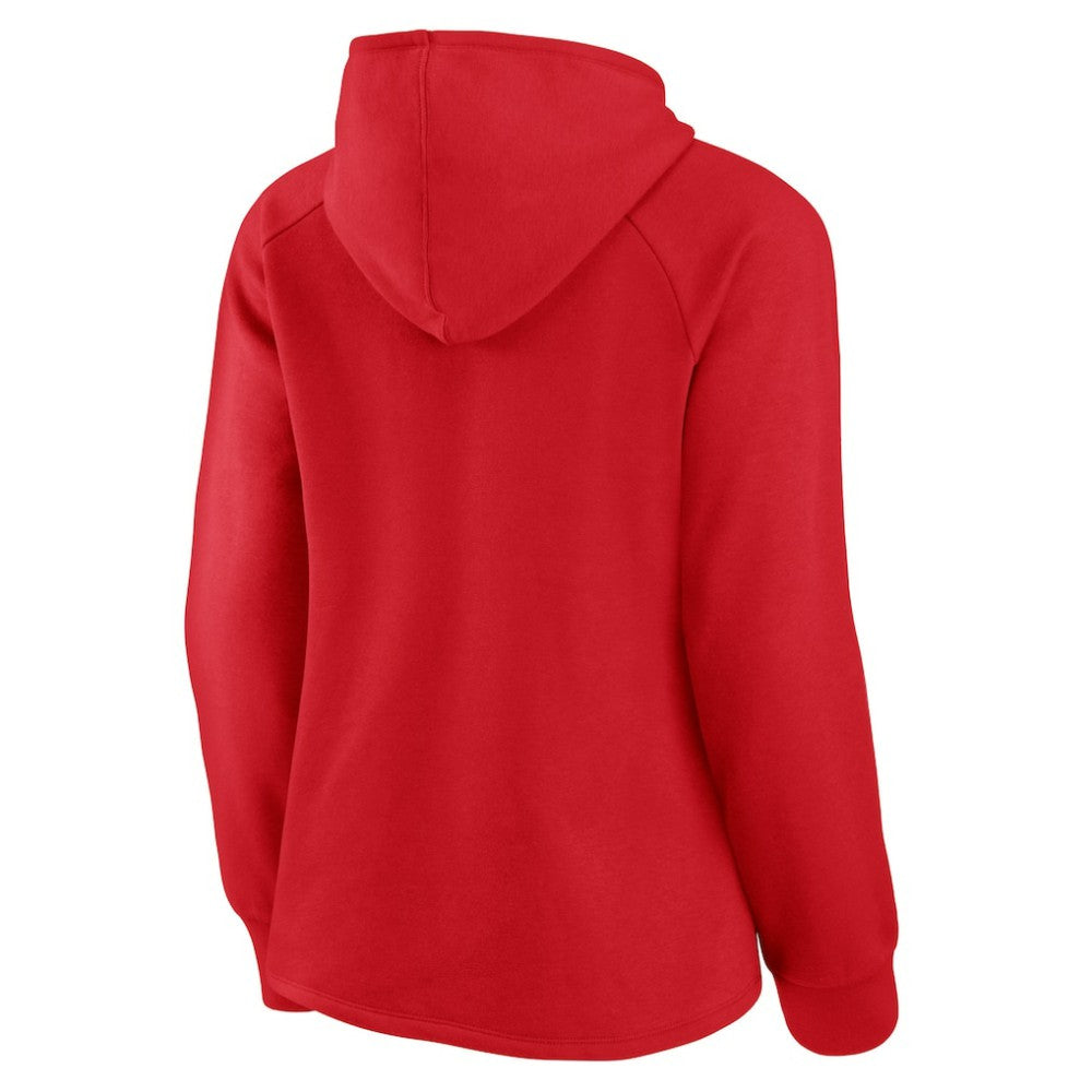 Washington Nationals Fanatics Women's Perfect Play Raglan Pullover Hoodie - Red Hoodies