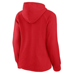 Washington Nationals Fanatics Women's Perfect Play Raglan Pullover Hoodie - Red Hoodies
