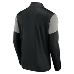 Chicago White Sox Fanatics Primary Logo Quarter-Zip Top - Black/Gray Tops