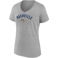 Nashville Predators Fanatics Women's 2-Pack V-Neck T-Shirt Set - Gold/Heathered Gray | US 4444042