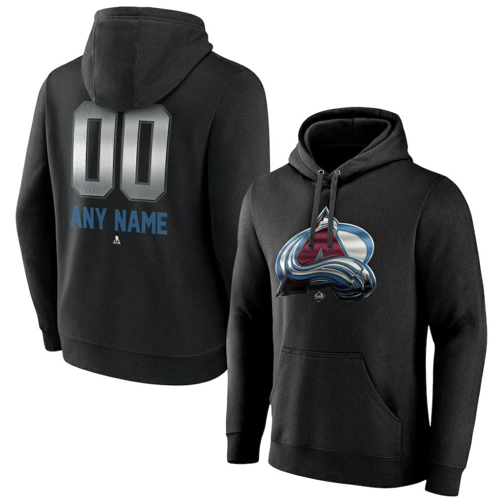 Colorado Avalanche Personalized Midnight Mascot Logo Pullover Hoodie - Black | US 4444384