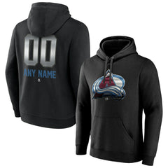 Colorado Avalanche Personalized Midnight Mascot Logo Pullover Hoodie - Black | US 4444384
