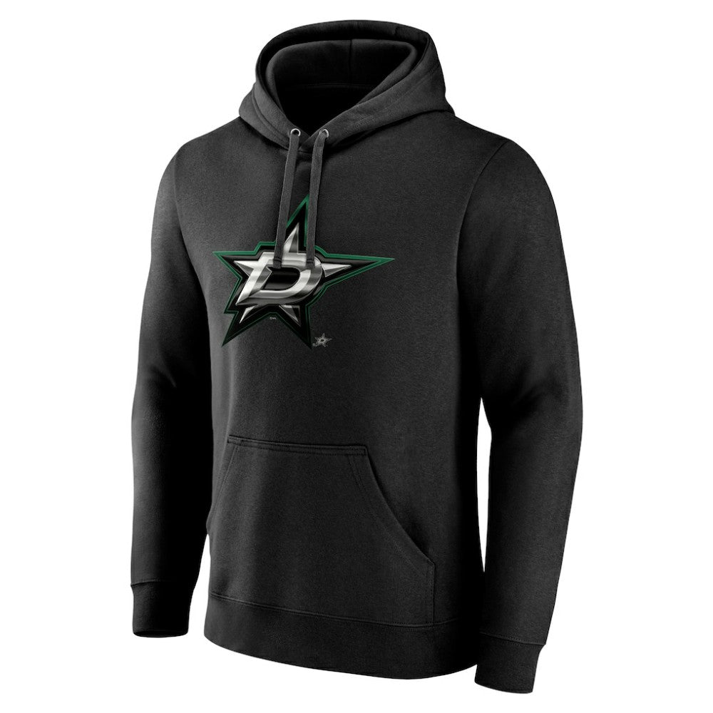 Dallas Stars Personalized Midnight Mascot Logo Pullover Hoodie - Black | US 4444386