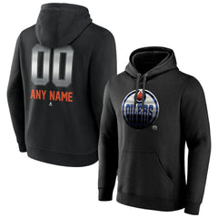 Edmonton Oilers Personalized Midnight Mascot Logo Pullover Hoodie - Black | US 4444388