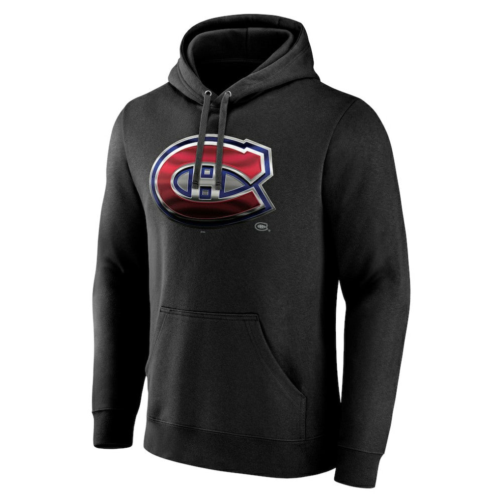Montreal Canadiens Personalized Midnight Mascot Logo Pullover Hoodie - Black | US 4444392
