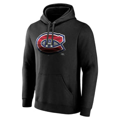 Montreal Canadiens Personalized Midnight Mascot Logo Pullover Hoodie - Black | US 4444392