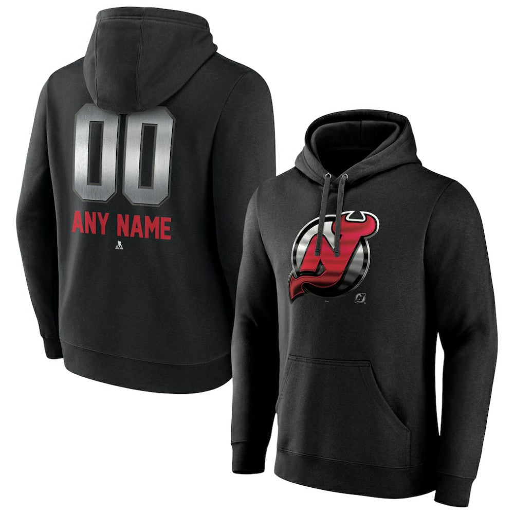 New Jersey Devils Personalized Midnight Mascot Logo Pullover Hoodie - Black | US 4444394