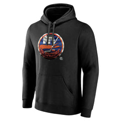 New York Islanders Personalized Midnight Mascot Logo Pullover Hoodie - Black | US 4444395
