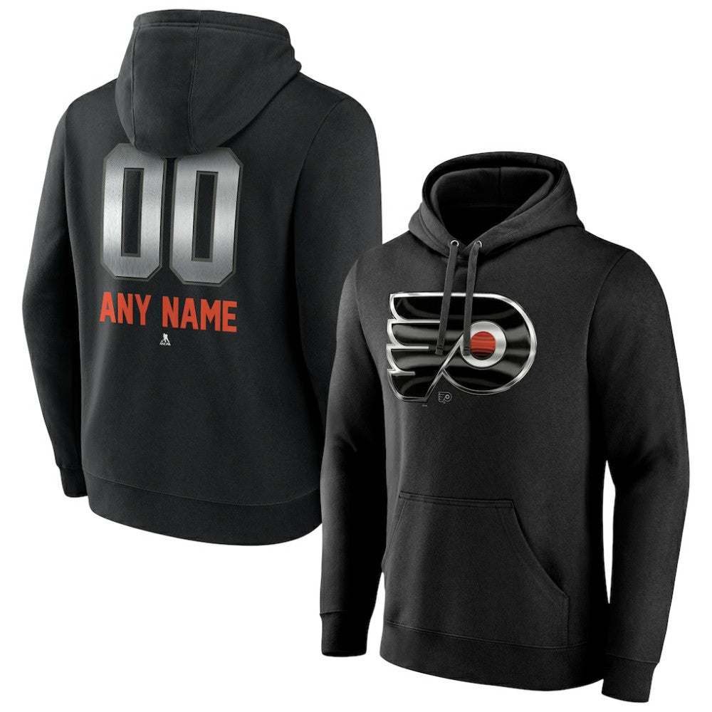 Philadelphia Flyers Personalized Midnight Mascot Logo Pullover Hoodie - Black | US 4444397