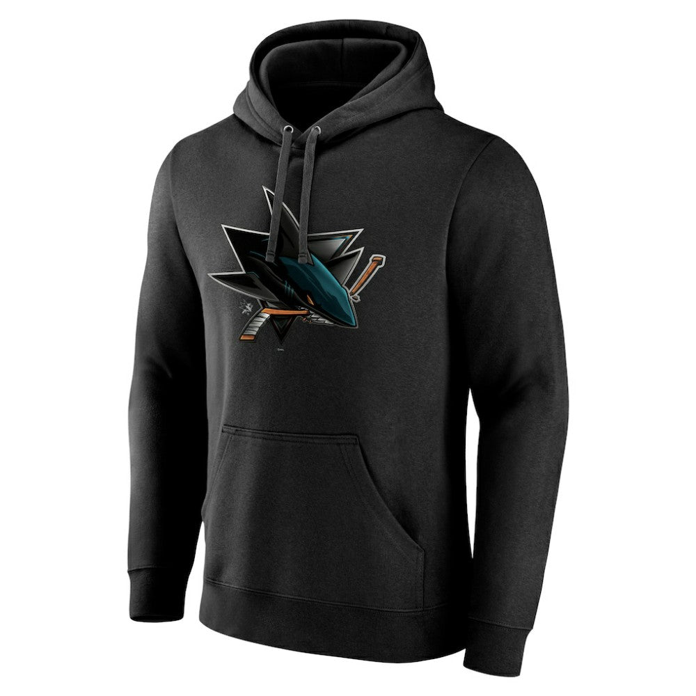 San Jose Sharks Personalized Midnight Mascot Logo Pullover Hoodie - Black | US 4444399