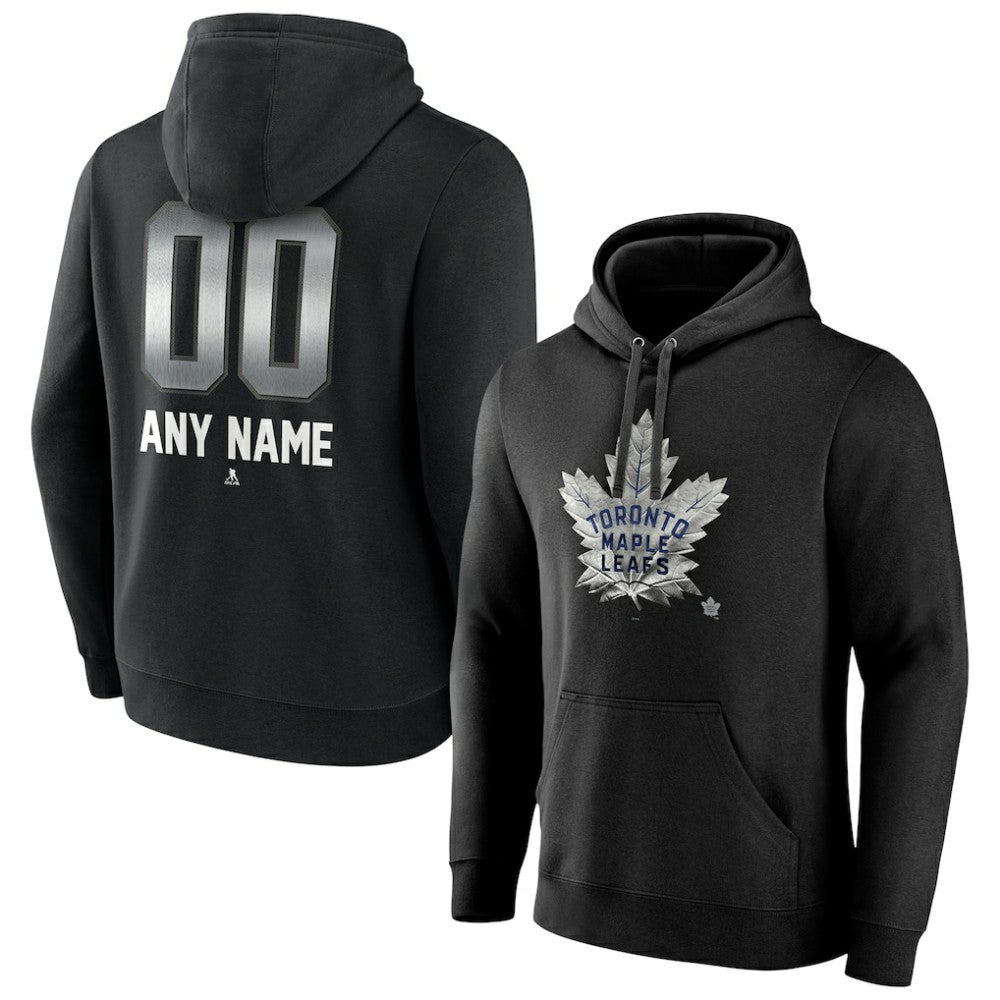 Toronto Maple Leafs Personalized Midnight Mascot Logo Pullover Hoodie - Black | US 4444402