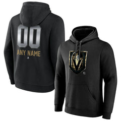 Vegas Golden Knights Personalized Midnight Mascot Logo Pullover Hoodie - Black | US 4444404