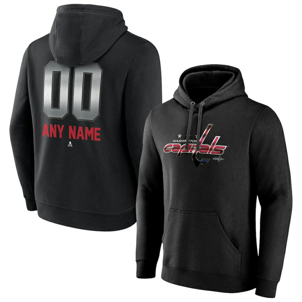 Washington Capitals Personalized Midnight Mascot Logo Pullover Hoodie - Black | US 4444405