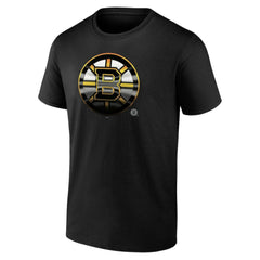 Boston Bruins Personalized Midnight Mascot Logo T-Shirt - Black | US 4444410