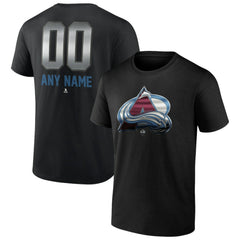 Colorado Avalanche Personalized Midnight Mascot Logo T-Shirt - Black | US 4444413