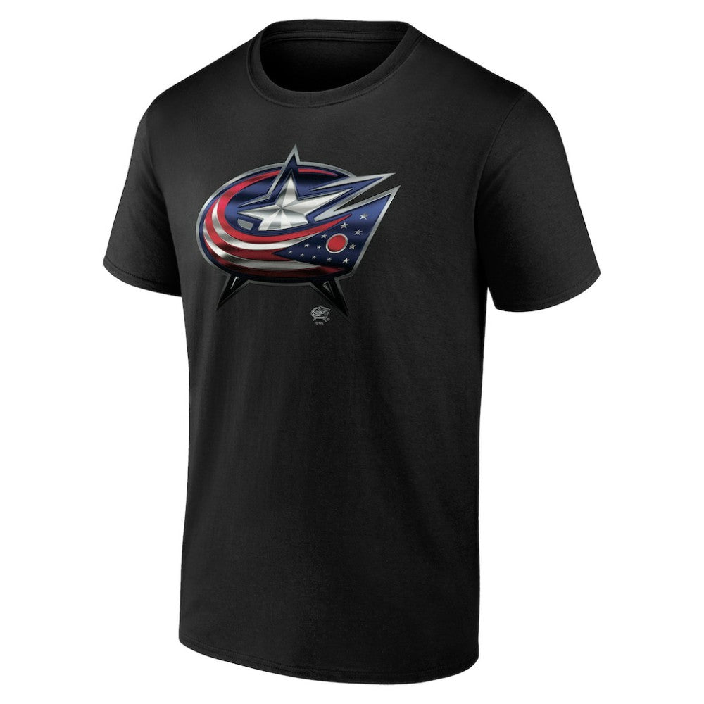Columbus Blue Jackets Personalized Midnight Mascot Logo T-Shirt - Black | US 4444414