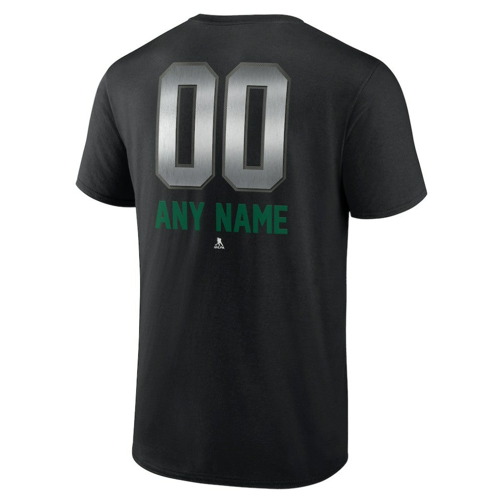 Dallas Stars Personalized Midnight Mascot Logo T-Shirt - Black | US 4444415
