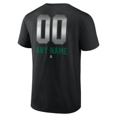 Dallas Stars Personalized Midnight Mascot Logo T-Shirt - Black | US 4444415