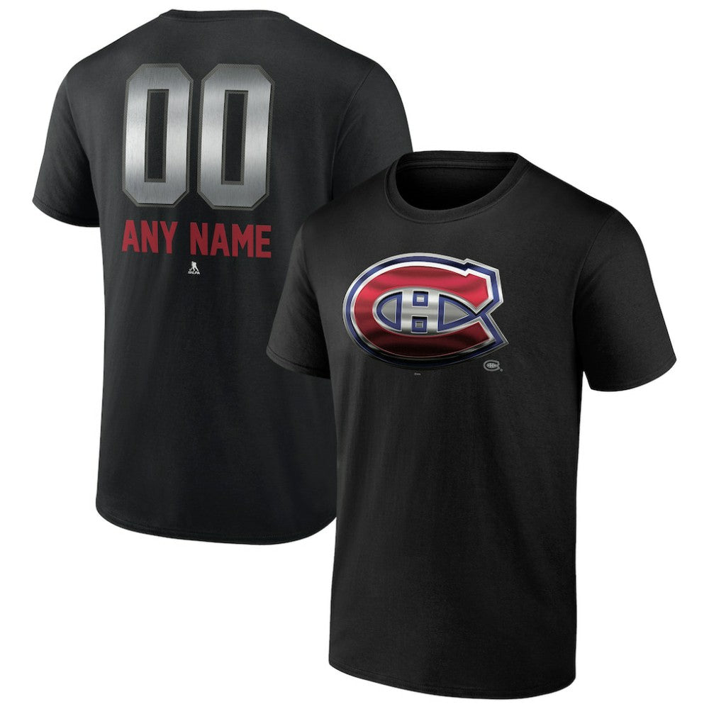 Montreal Canadiens Personalized Midnight Mascot Logo T-Shirt - Black | US 4444421