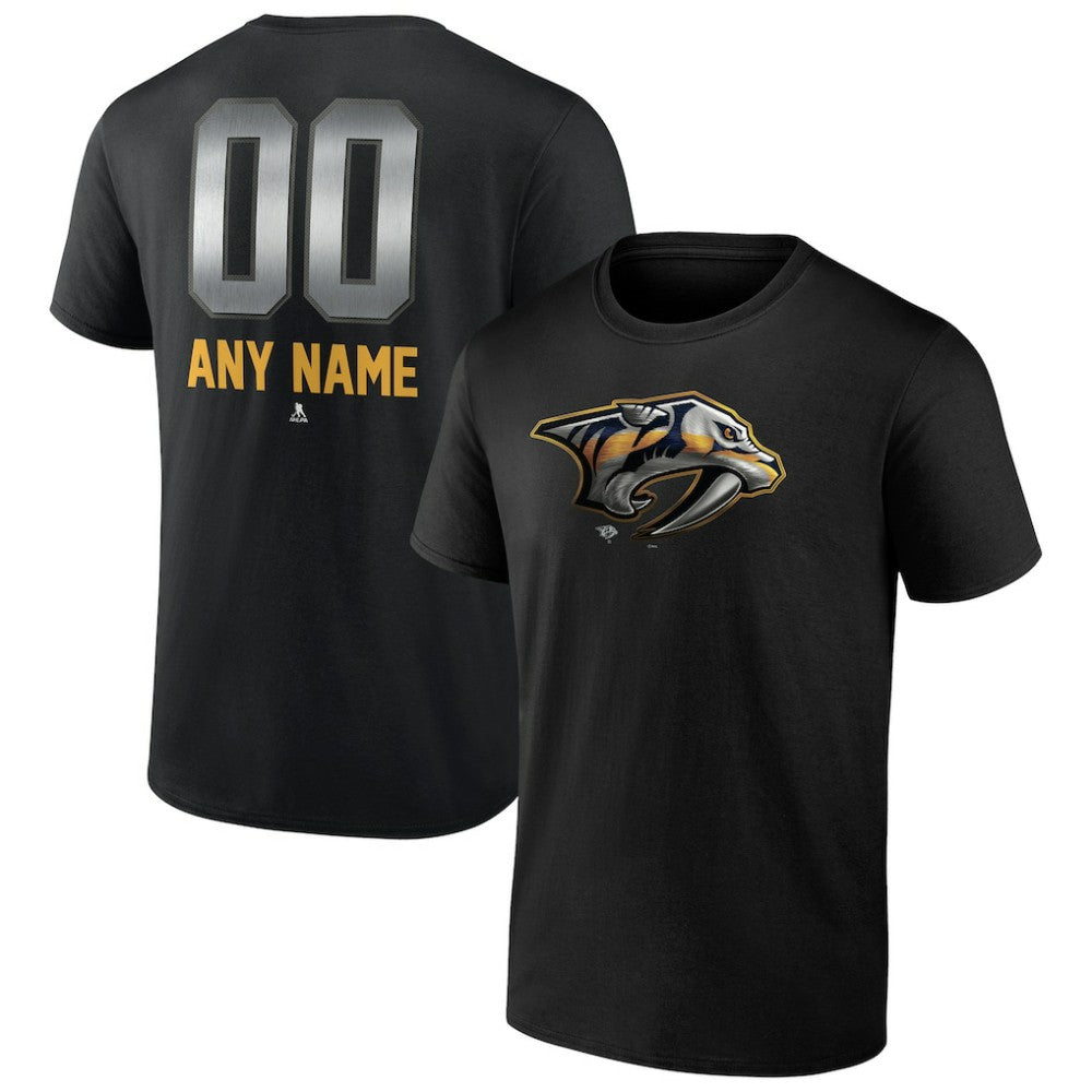 Nashville Predators Personalized Midnight Mascot Logo T-Shirt - Black | US 4444422