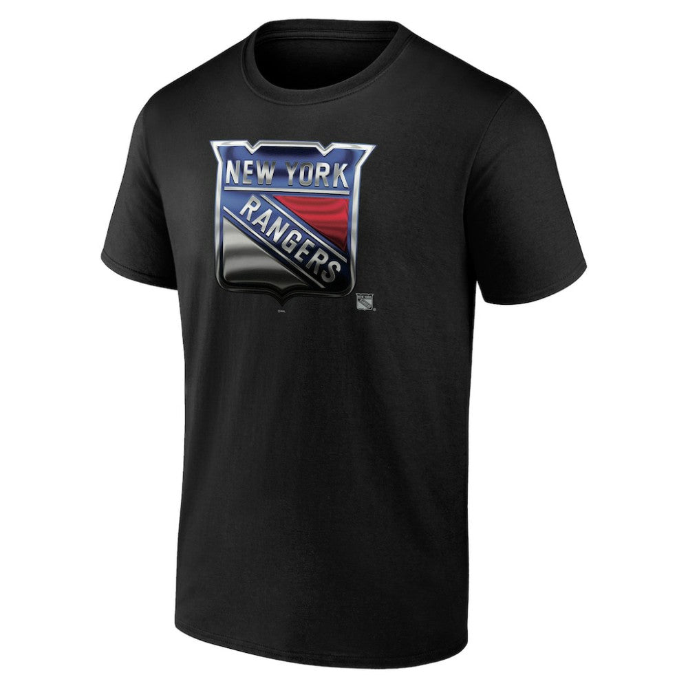 New York Rangers Personalized Midnight Mascot Logo T-Shirt - Black | US 4444425