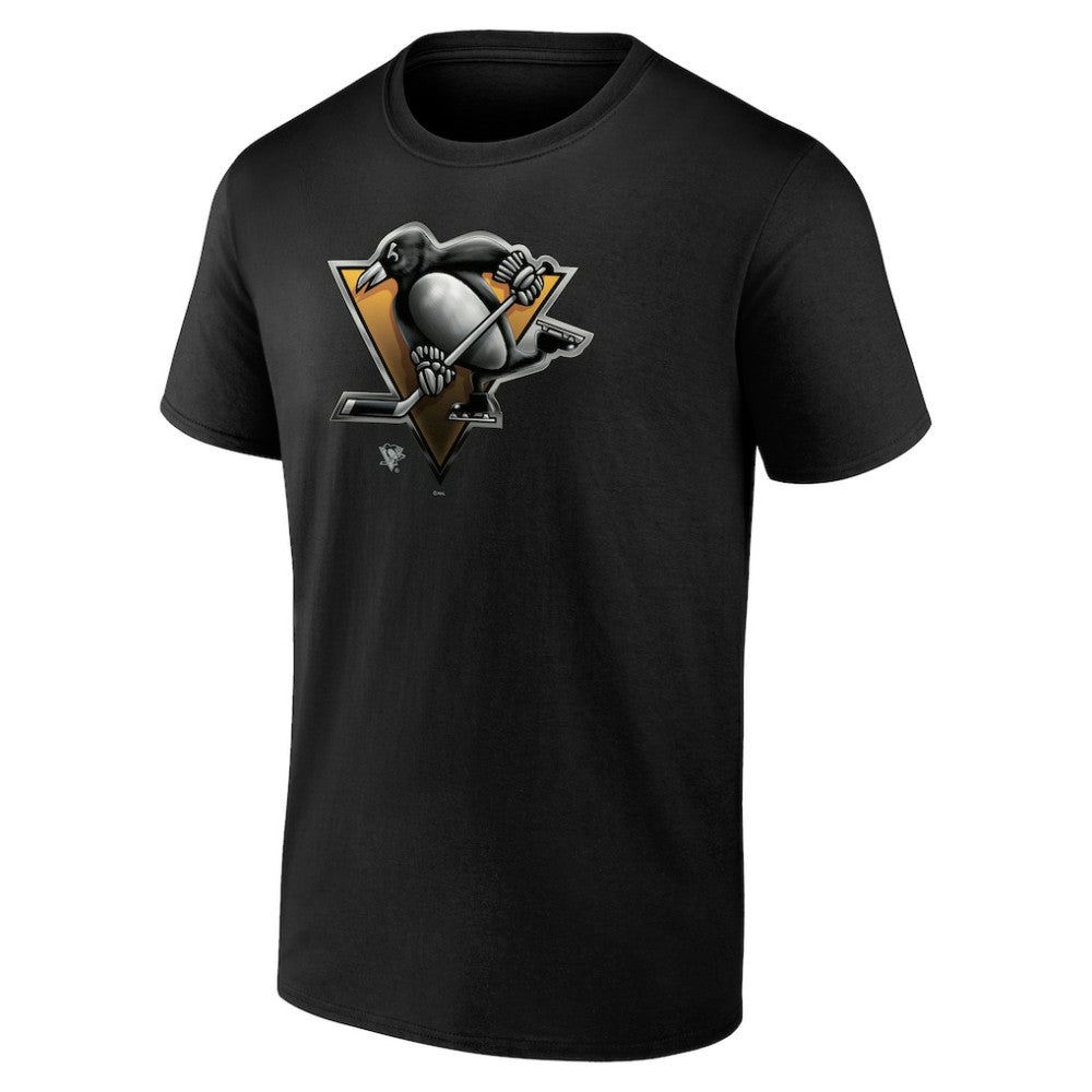 Pittsburgh Penguins Personalized Midnight Mascot Logo T-Shirt - Black | US 4444427