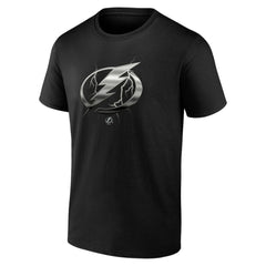 Tampa Bay Lightning Personalized Midnight Mascot Logo T-Shirt - Black | US 4444430