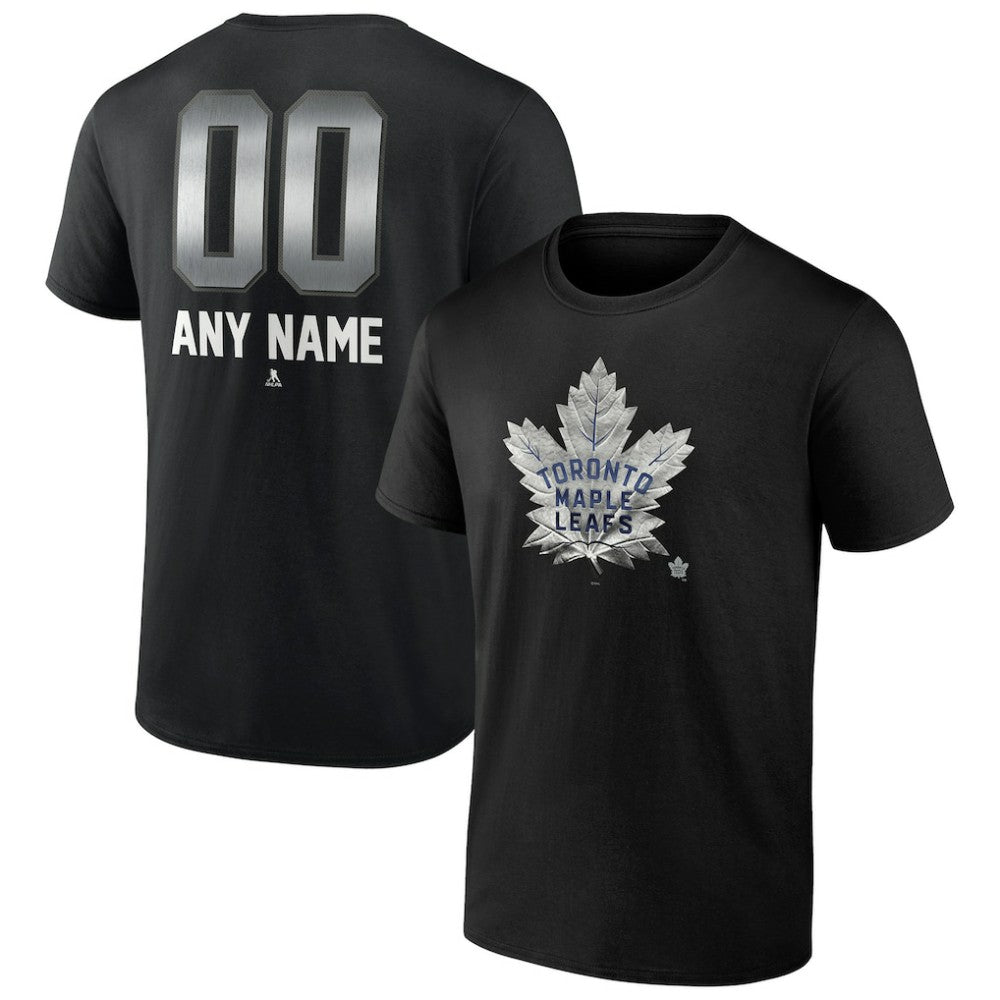 Toronto Maple Leafs Personalized Midnight Mascot Logo T-Shirt - Black | US 4444431