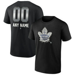 Toronto Maple Leafs Personalized Midnight Mascot Logo T-Shirt - Black | US 4444431