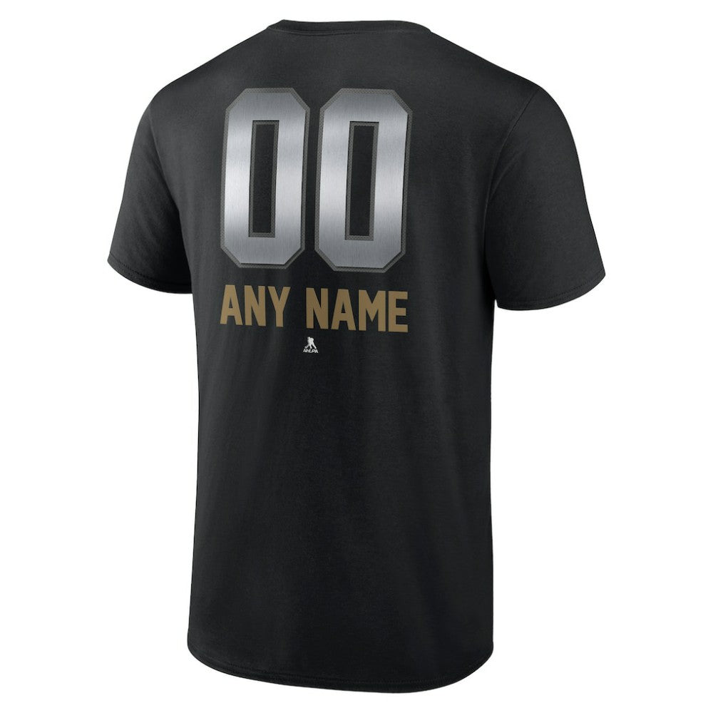 Vegas Golden Knights Personalized Midnight Mascot Logo T-Shirt - Black | US 4444433