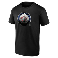 Winnipeg Jets Personalized Midnight Mascot Logo T-Shirt - Black | US 4444435