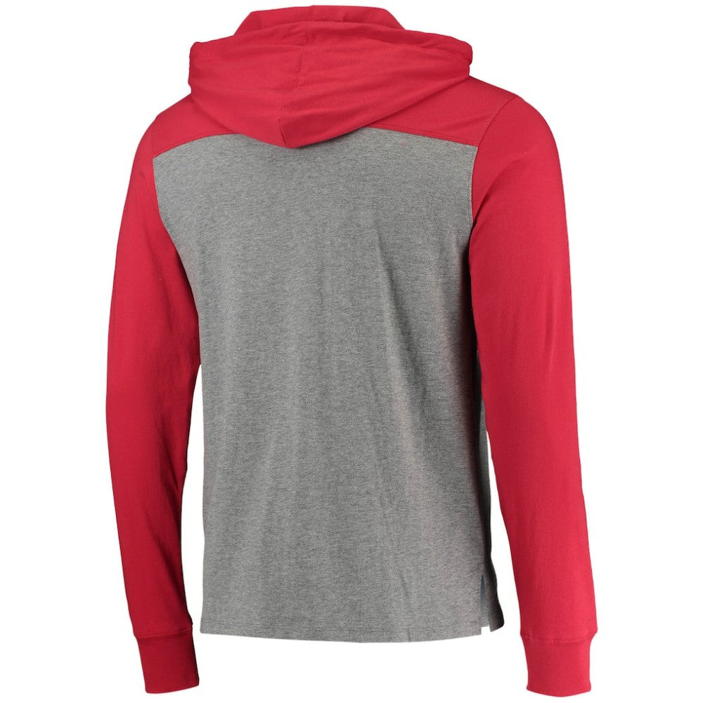 Washington Nationals '47 Franklin Wooster Pullover Hoodie - Heathered Gray/Red Hoodies