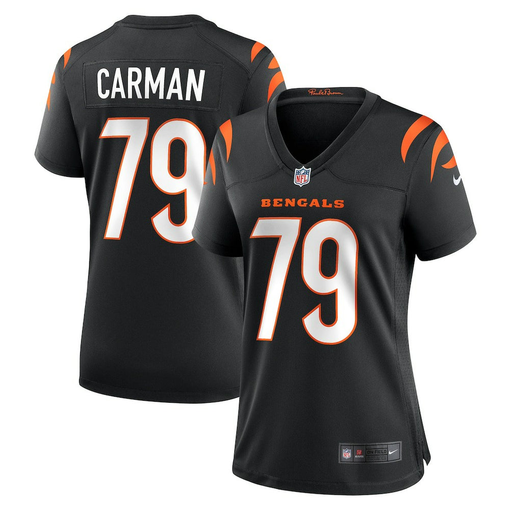 Jackson Carman Cincinnati Bengals Women's Game Jersey - Black Jerseys