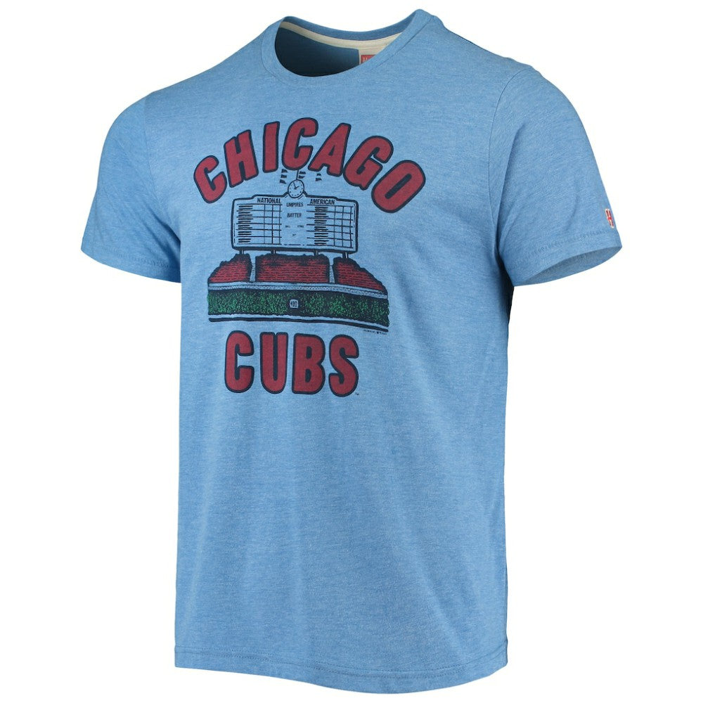 Chicago Cubs Homage Hyper Local Tri-Blend T-Shirt - Heathered Royal T-shirts