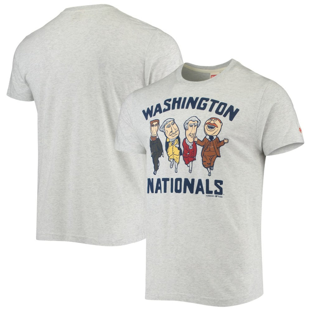Washington Nationals Homage Hyper Local Tri-Blend T-Shirt - Heathered Gray T-shirts