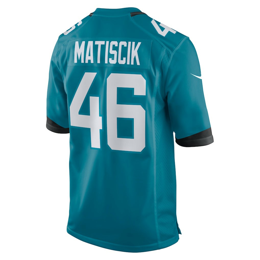 Ross Matiscik Jacksonville Jaguars Game Jersey - Teal Jerseys