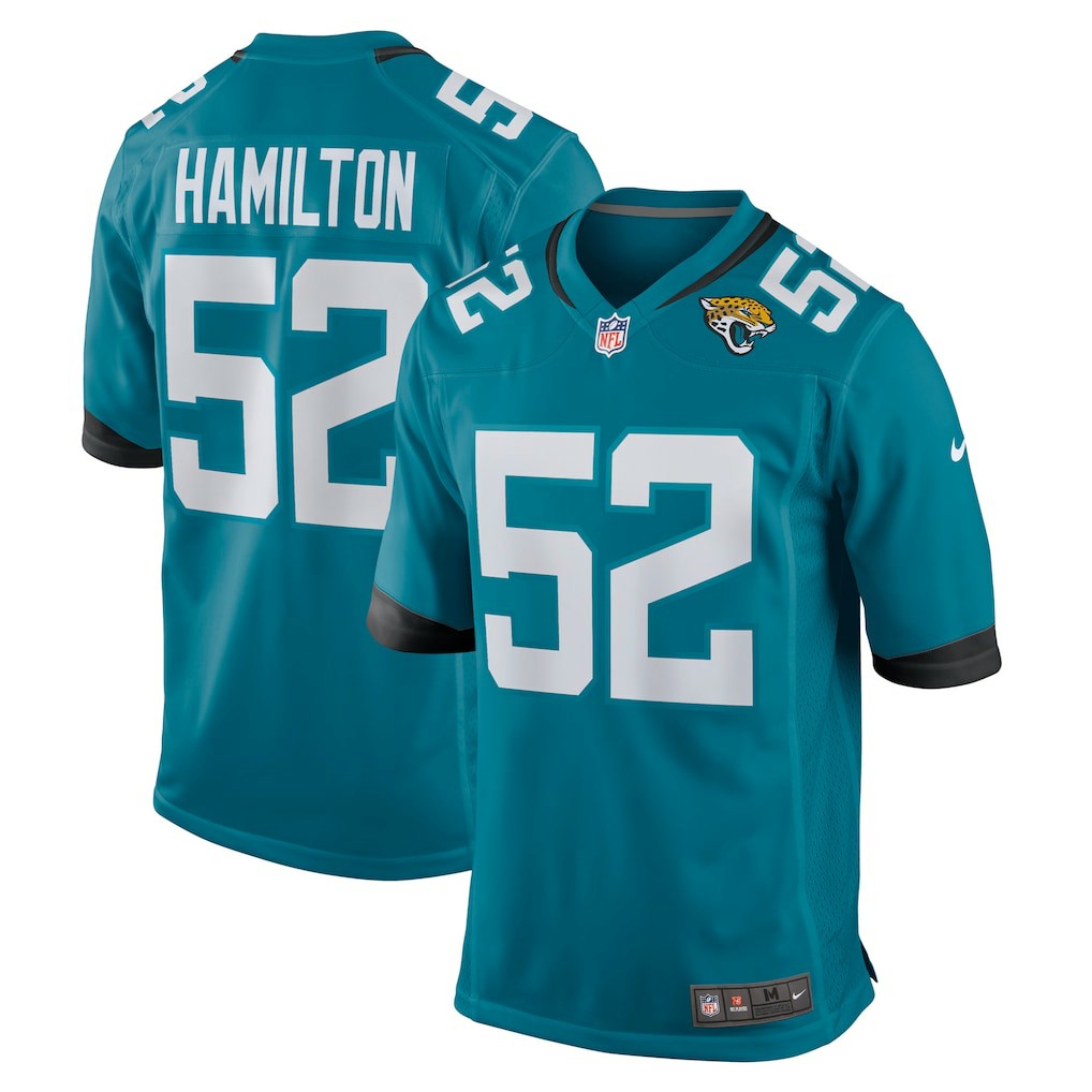 DaVon Hamilton Jacksonville Jaguars Game Jersey - Teal Jerseys