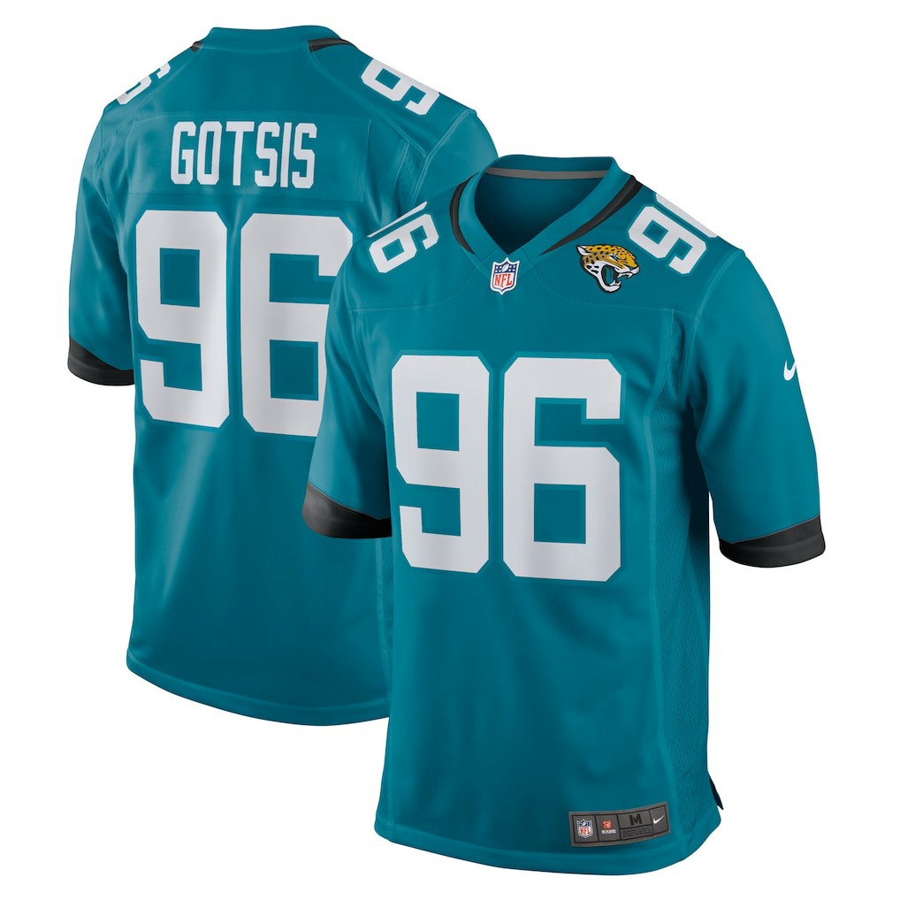 Adam Gotsis Jacksonville Jaguars Game Jersey - Teal Jerseys