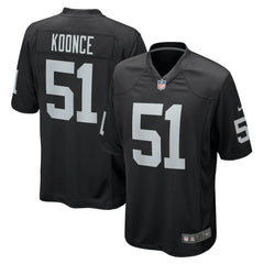 Malcolm Koonce Las Vegas Raiders Game Jersey - Black Jerseys
