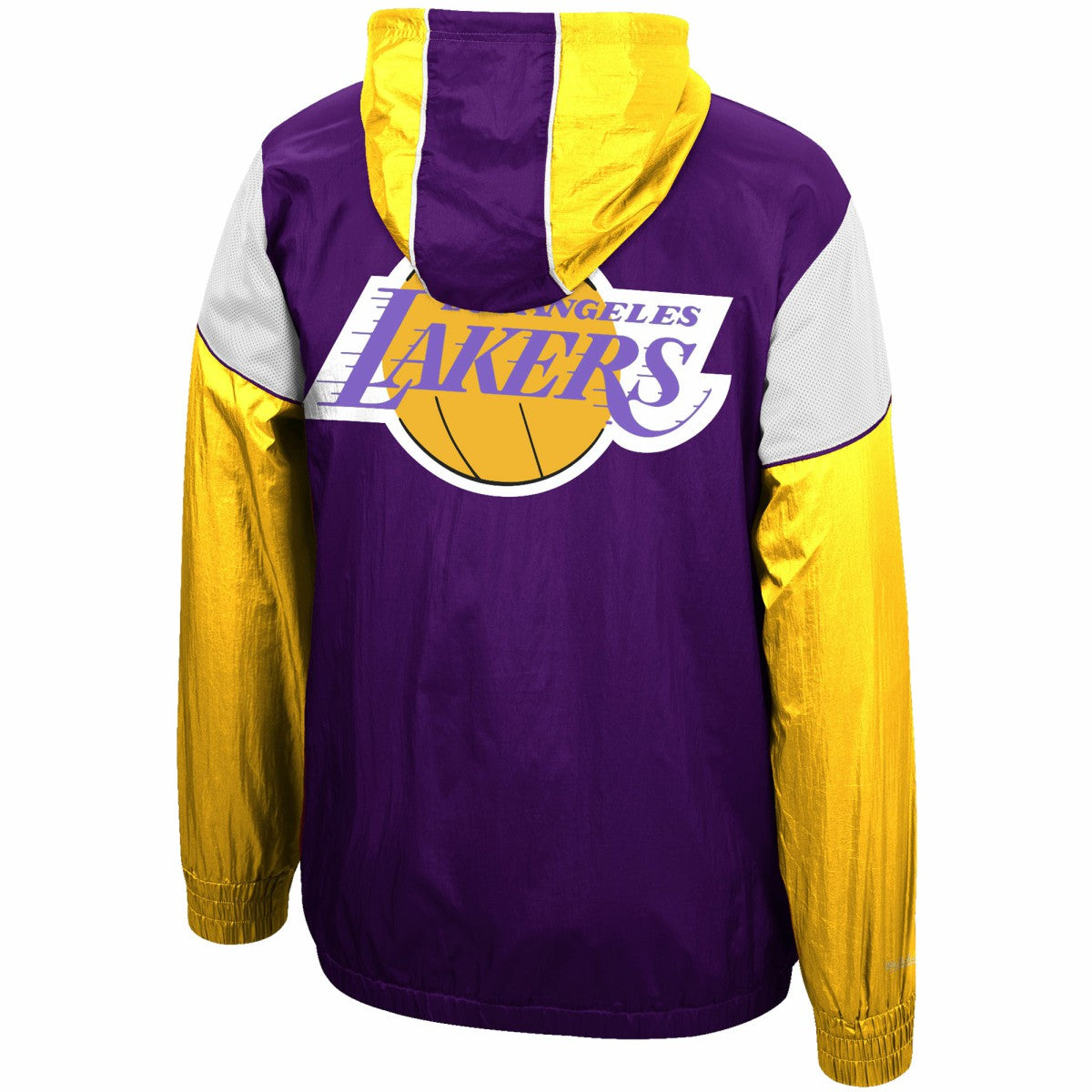 Los Angeles Lakers Hardwood Classics Highlight Reel Windbreaker Half-Zip Hoodie Jacket Purple/Gold - Mitchell & Ness